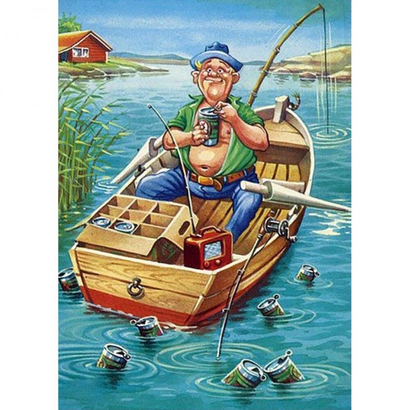 Oude Man Aan Het Vis...