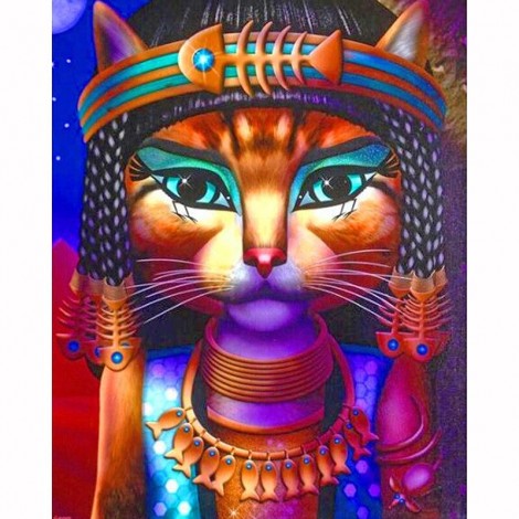 Egyptische Kat, Diamond Painting