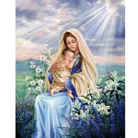 Heilige Maria & Kind, Diamond Painting