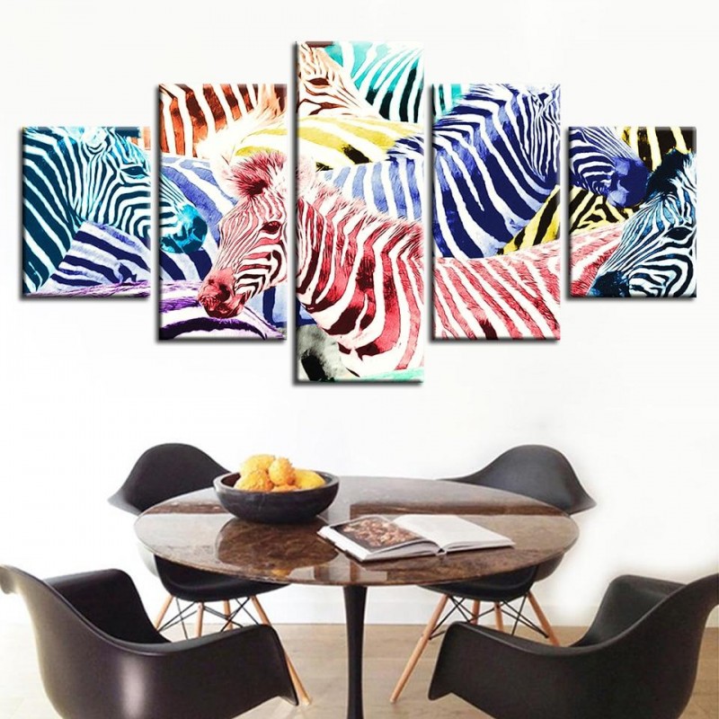 Kleurvolle Zebra, 5 ...