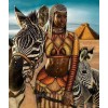 Afrikaanse Vrouw Met Zebras, Diamond Painting