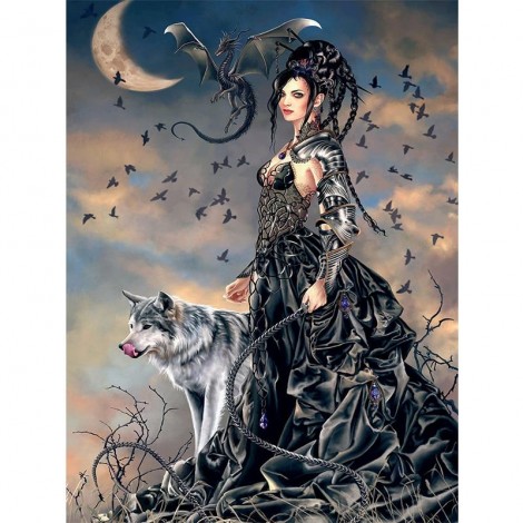 Gothic & Wolf, Diamond Painting