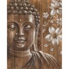 Boeddha Op Hout, Diamond Painting