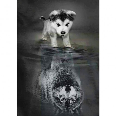 Puppy - Wolf, Diamond Painting